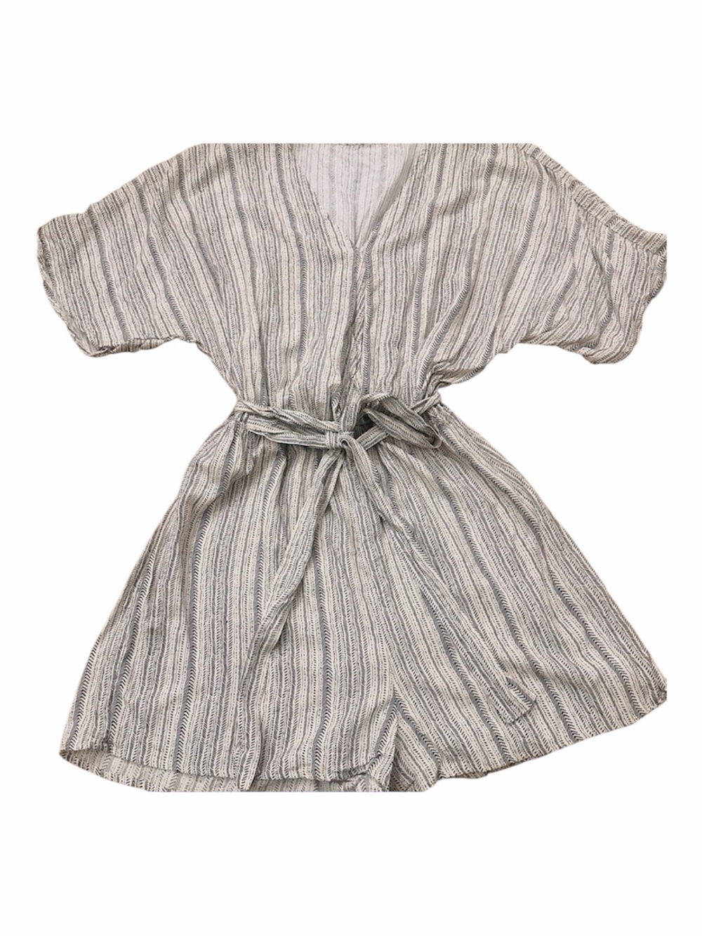 Striped Gray Romper Size M